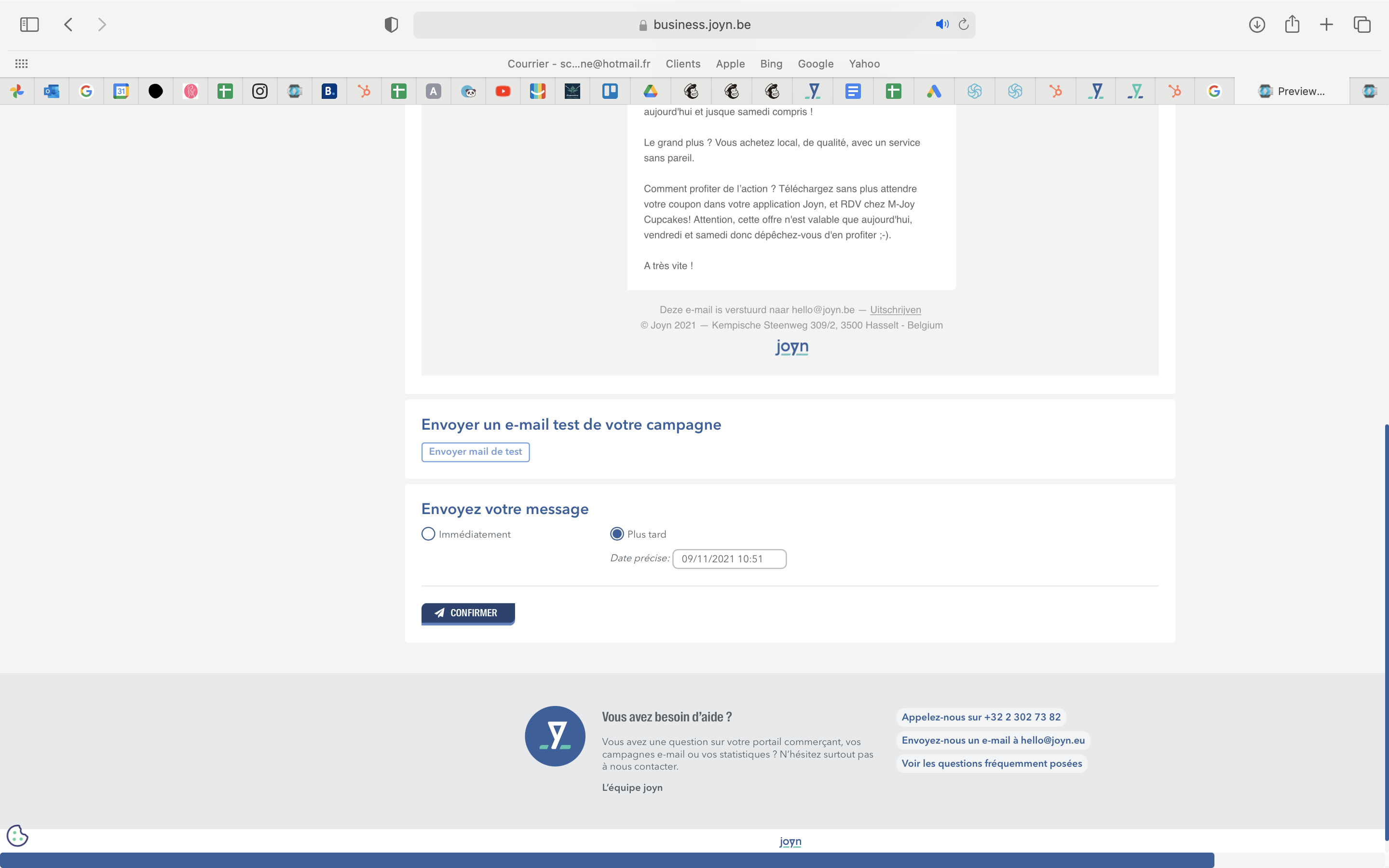 6. Envoyez votre mail